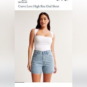 Abercrombie curve love high rise dad short